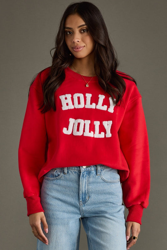 Holly Jolly Sweatshirt - Red