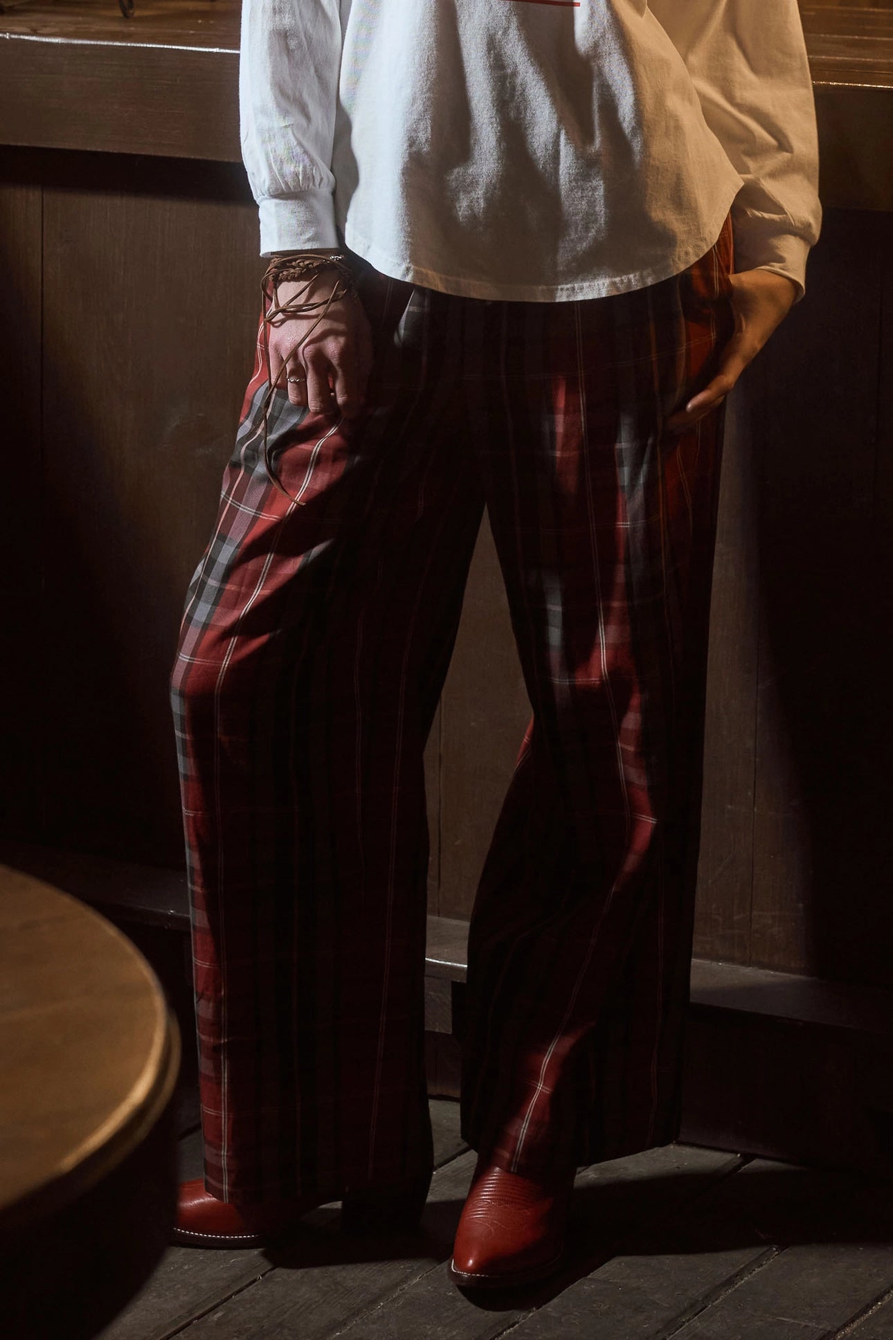 Plaid Lounge Pants - Red Multi
