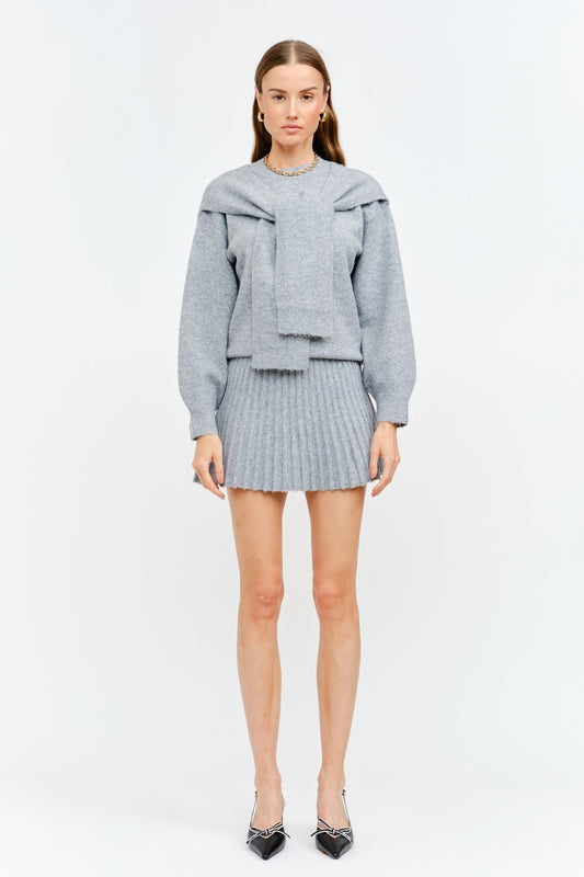 Sweater With Shoulder Ties - Ivory