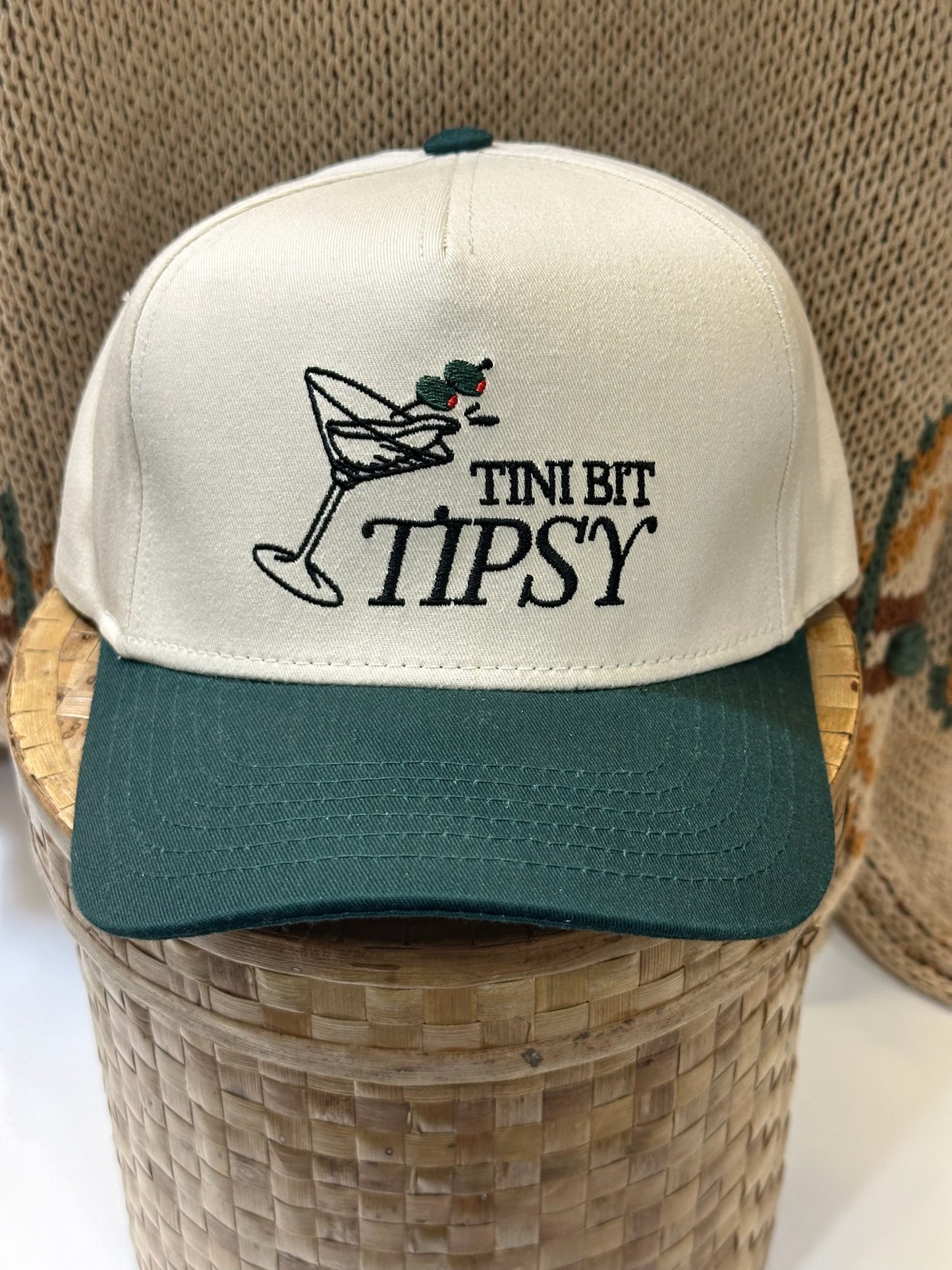 Tini Bit Tipsy Hat - Natural/Green