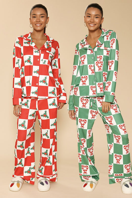 Christmas Pajamas - Red/Green