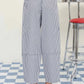 Stripe Wide Leg Pant - Navy