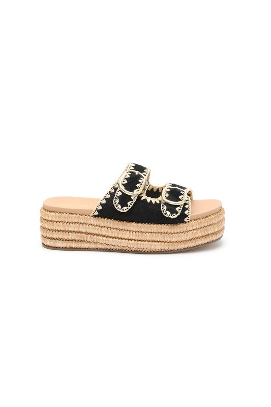 Freya Platform Sandals - Black