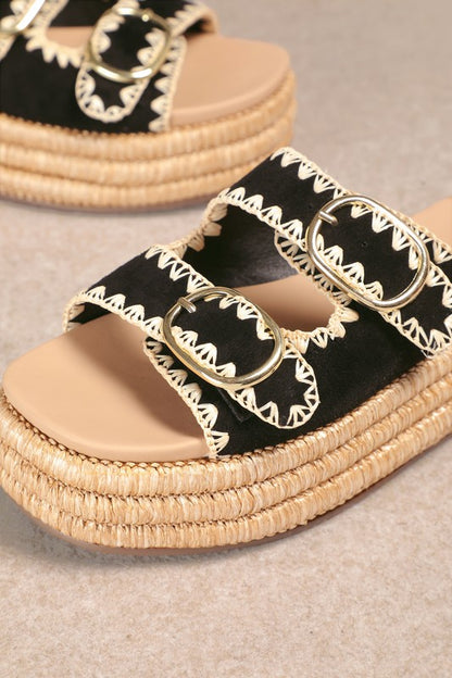 Freya Platform Sandals - Black