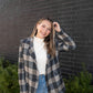 Plaid Blazer - Black/Taupe