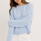 Oversized Cloud Touch Button-down Cardigan - Baby Blue