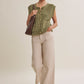 Chunky Knit Sweater Vest - Olive