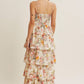 Floral Tiered Maxi Dress - Buttercream