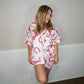 Pink Cowgirl Pajama Set - White