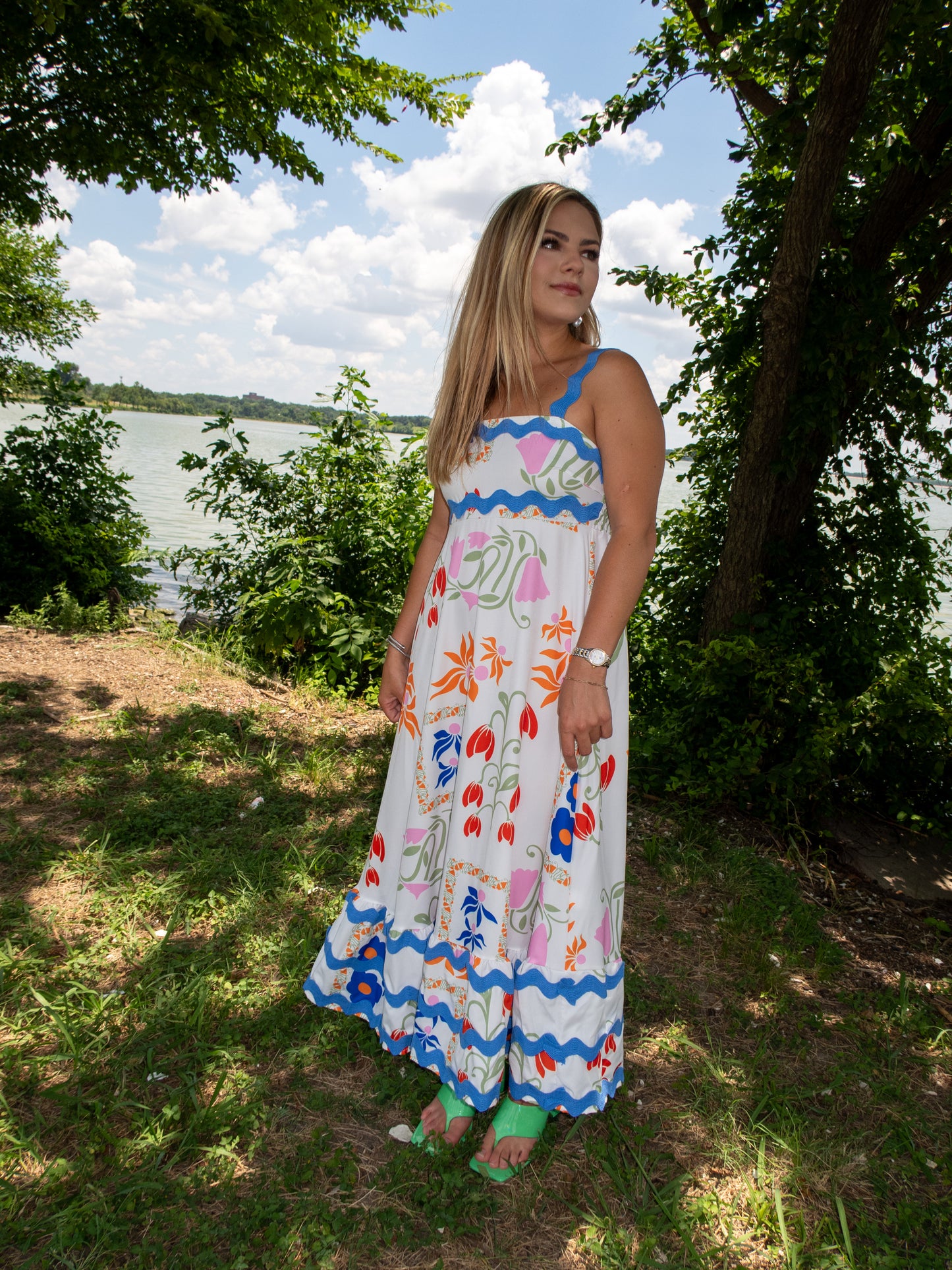 Cinque Terre Maxi Dress - White Multi