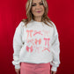 Just A Girl Bow Sweatshirt - White