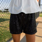 Blitz Sequin Shorts - Black