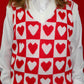 Crushin' on You Heart Sweater Vest - Red/White