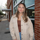 Jacket w Contrast Stitch - Light Taupe