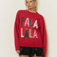 Fa La La Crewneck Sweater - Red