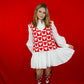 Crushin' on You Heart Sweater Vest - Red/White