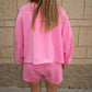 Getaway Pearl Embellished Sweatshirt - Pink