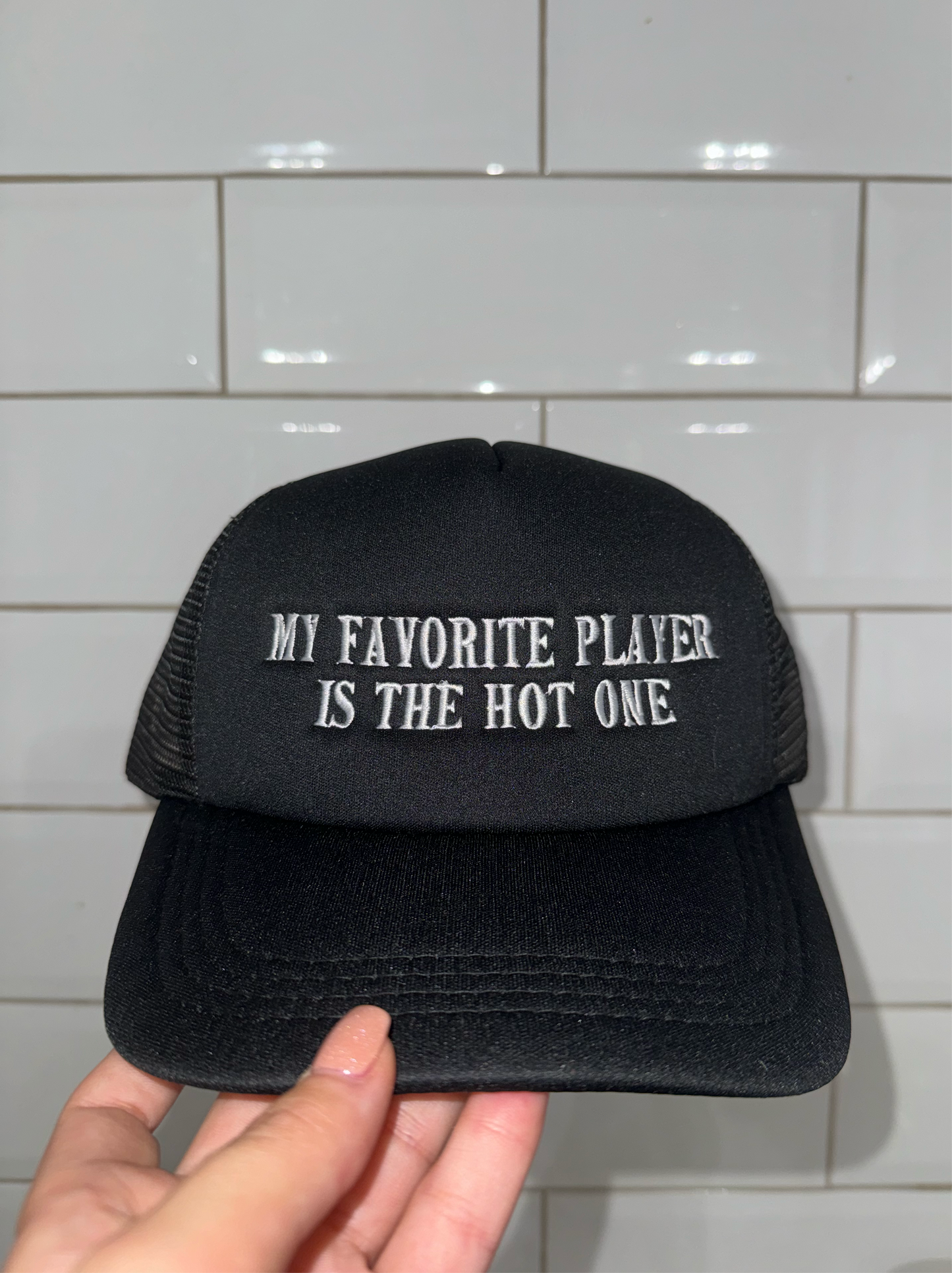 My Favorite Player is the Hot One Trucker Hat - Black