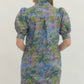 Watercolor Puff Sleeve Mini - Blue Multi