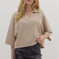 Short Sleeve Knit Top - Stone