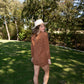 Brown Sugar Corduroy Romper - Brownie