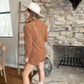 Brown Sugar Corduroy Romper - Brownie