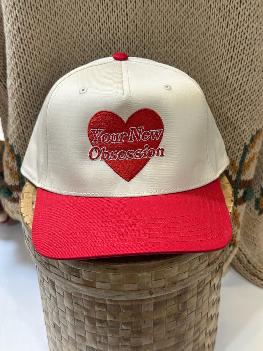 Your New Obsession Hat - Natural/Red