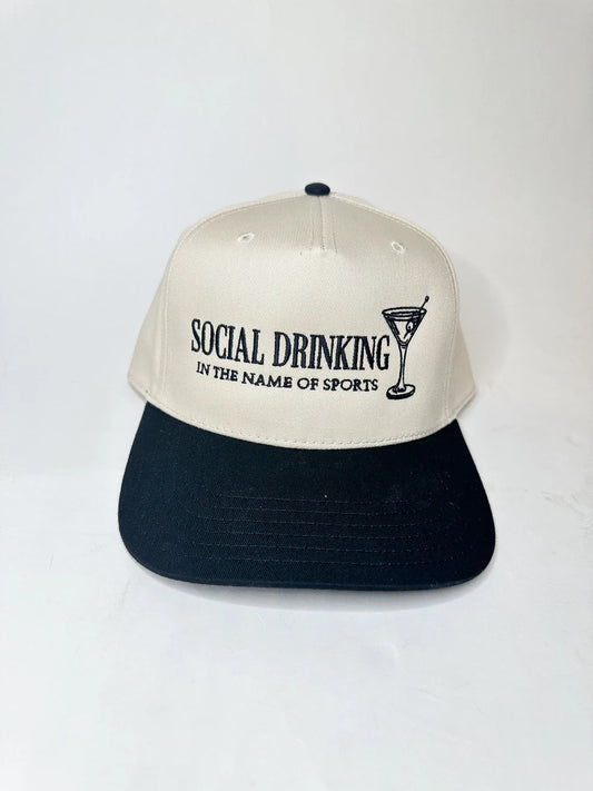 Social Drinking in the Name of Sports Hat - Black/Natural