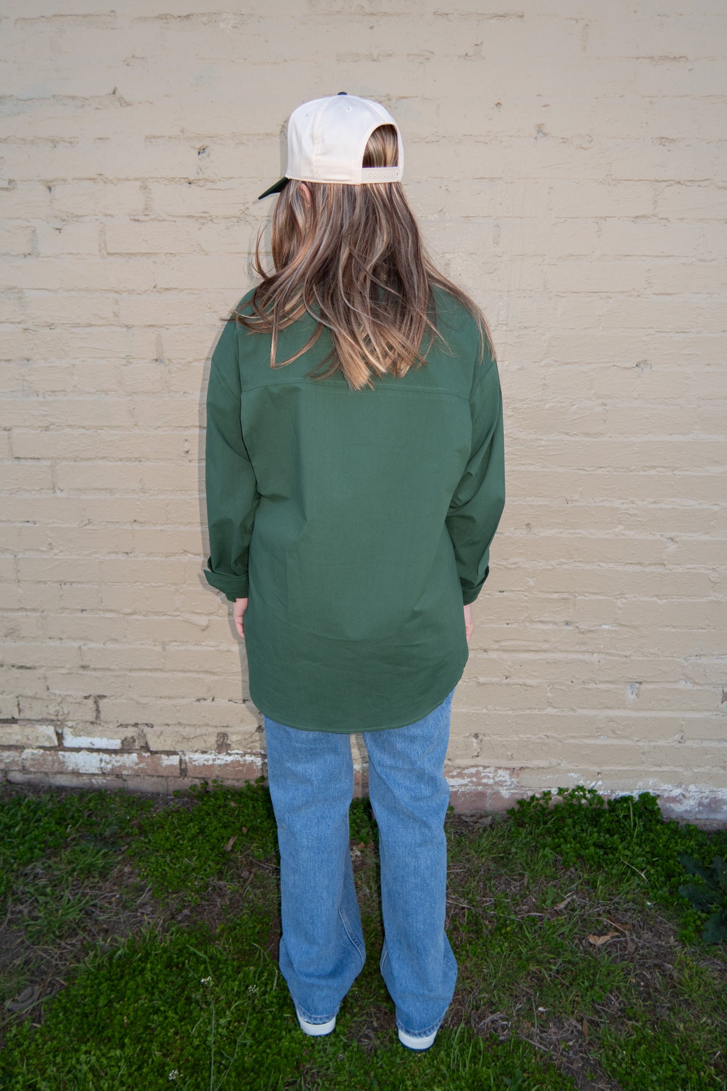 Sláinte! Oversized Button Down Shirt - Deep Green