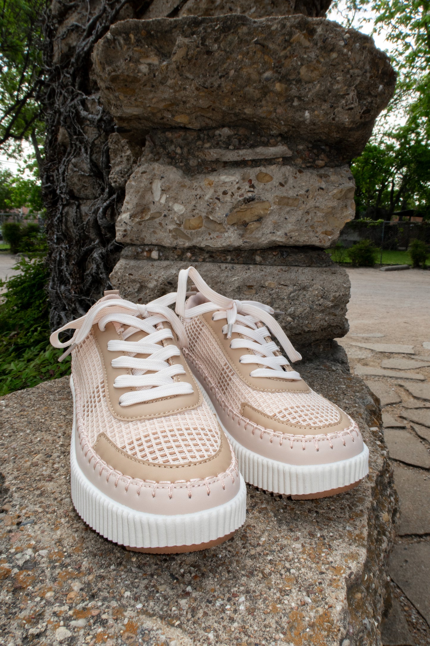 Nolan Platform Sneakers - Nude