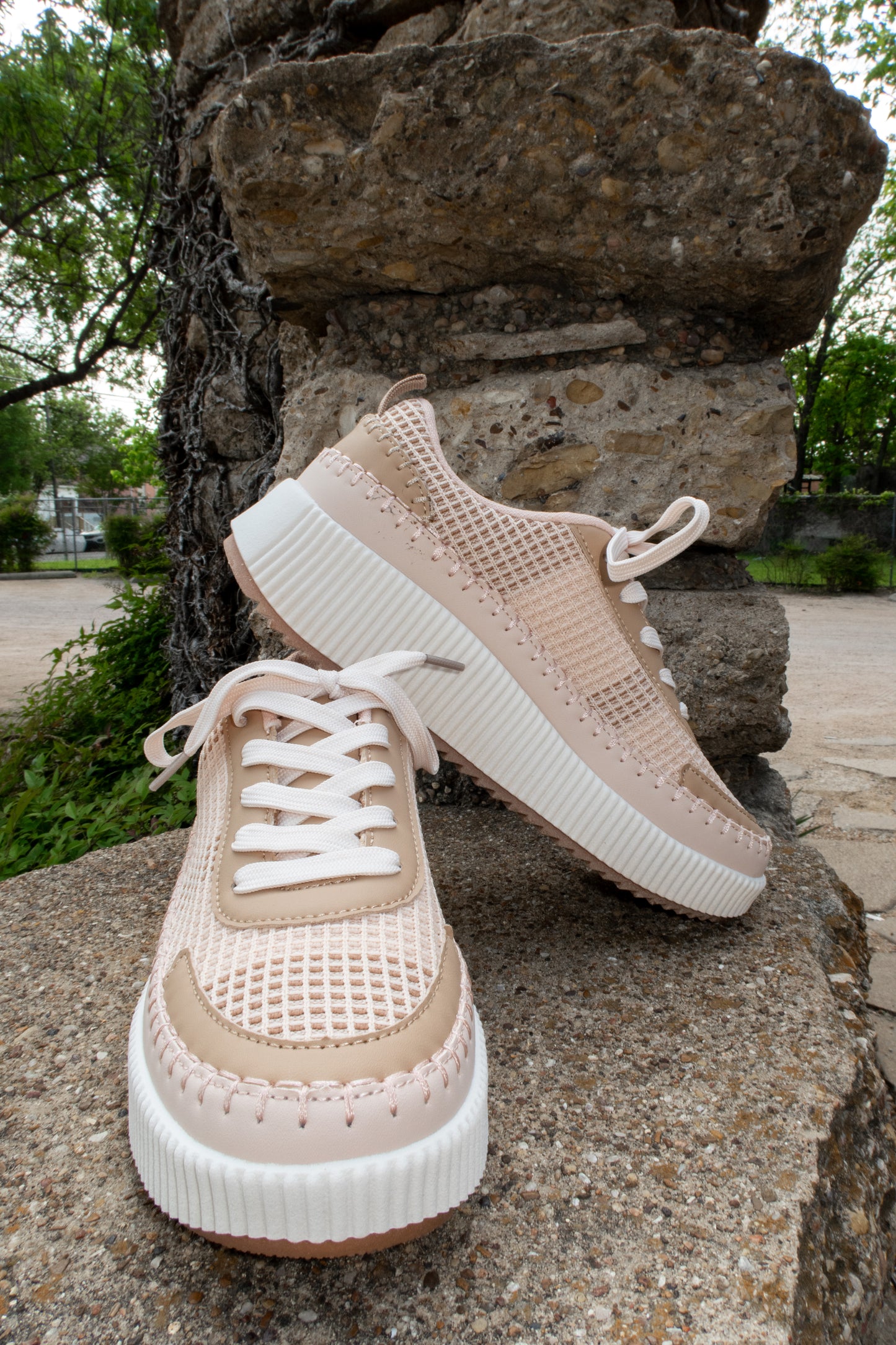 Nolan Platform Sneakers - Nude