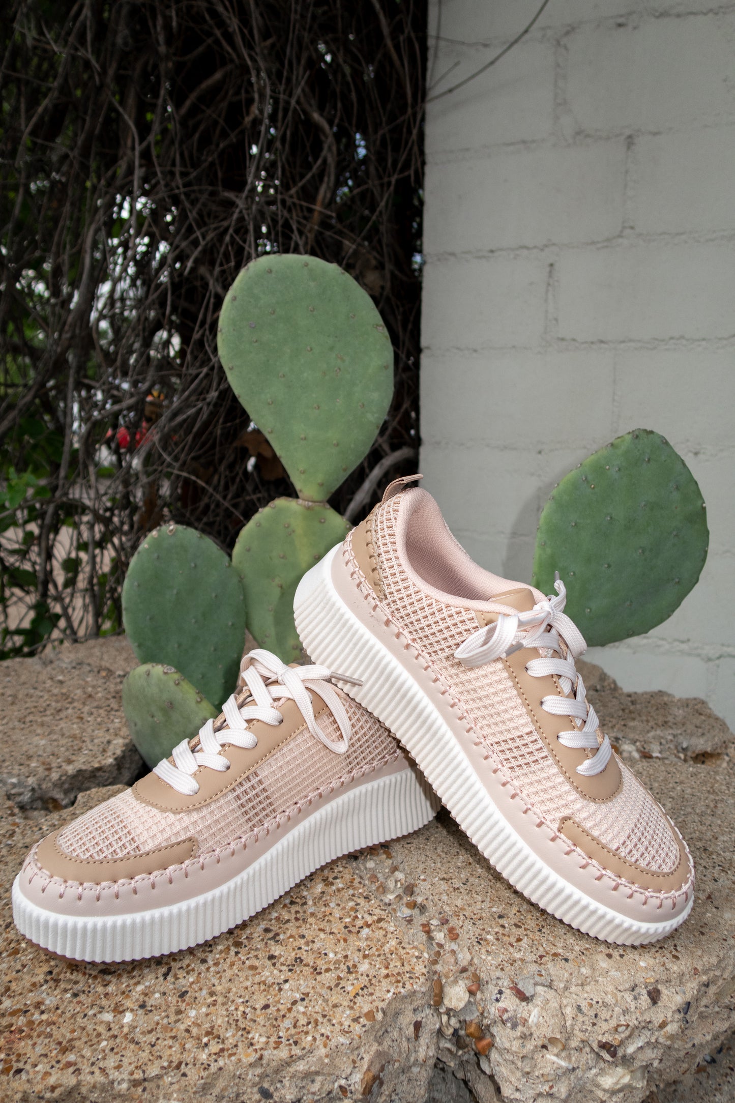 Nolan Platform Sneakers - Nude