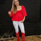 Caroline Blouse - Red