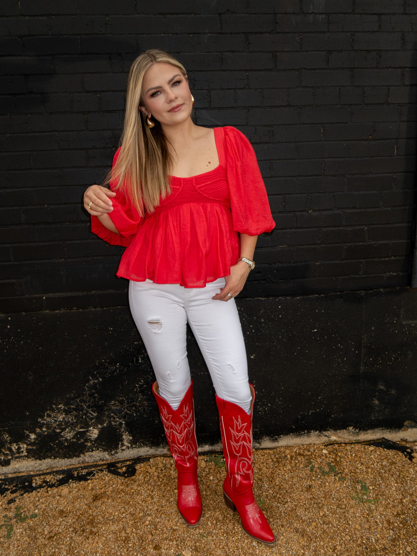 Caroline Blouse - Red