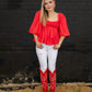 Caroline Blouse - Red