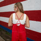 Overall Romper - Red