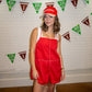 Overall Romper - Red