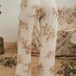 Floral Toile Wide Leg Lounge Pants - Khaki
