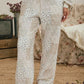 Patchwork Quilted Lounge Pants - Cream Multi