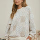Patchwork Quilted Crewneck Sweatshirt - Cream Multi