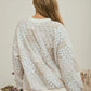Patchwork Quilted Crewneck Sweatshirt - Cream Multi