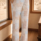 Quilted Patchwork Pants - Khaki Multi