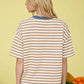 Stripe Short Sleeve T Shirt - Navy