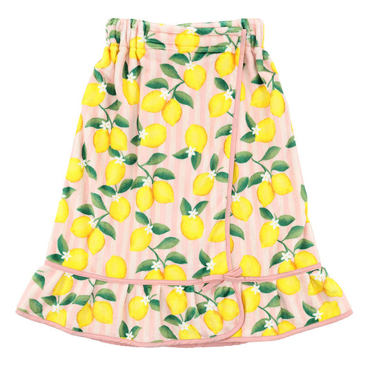 Spa Wrap - Pink Stripes + Lemons