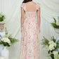 Floral Midi Dress - Pink/Green