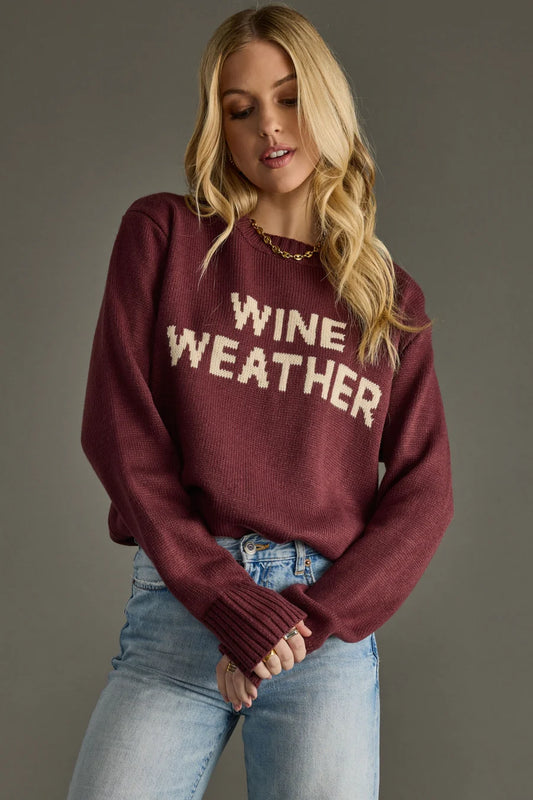 Wine Weather Sweater - Merlot