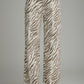 Zebra Print Wide Leg Pants - Ecru