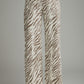 Zebra Print Wide Leg Pants - Ecru