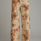 Floral Wide Leg Pants - Taupe
