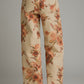 Floral Wide Leg Pants - Taupe